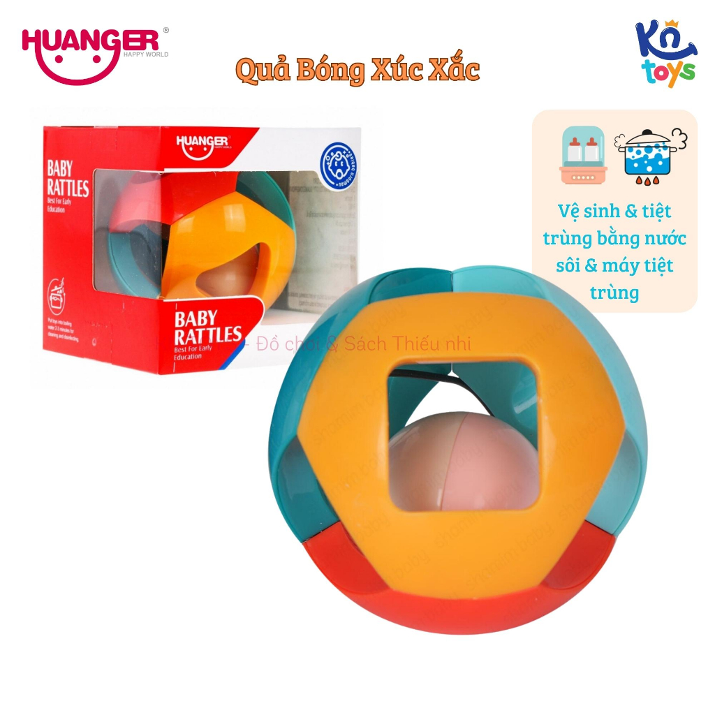 Đồ Chơi HUANGER HE0142 Baby Rattles - Bóng Xúc Xắc Cho Bé Sơ Sinh Từ 0 Tháng Tuổi