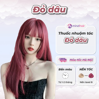 Thuốc nhuộm tóc Màu Đỏ Dâu - Lên Từ Nền Nâu Sáng - Không Tẩy | Minzihair
