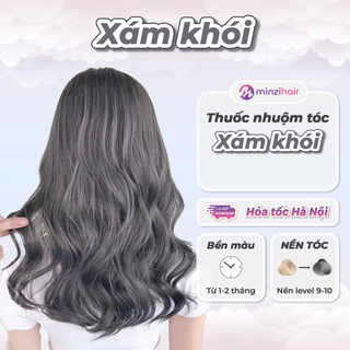 Thuốc nhuộm tóc màu Xám Khói - Cần tẩy tóc - Minzihair HN