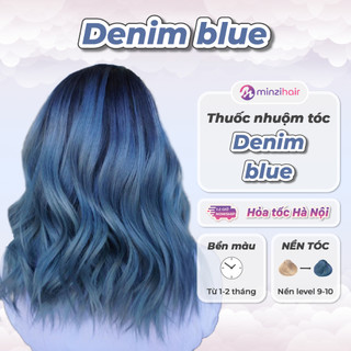 Thuốc nhuộm tóc Màu Denim Blue - Kèm Tẩy Tóc - Minzihair HN