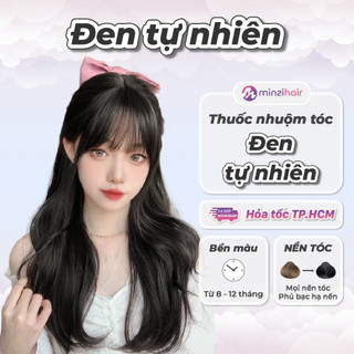 Thuốc nhuộm tóc Màu Đen Tự Nhiên - Phủ Bạc Hạ Nền Tóc Tẩy - Minzihair HN