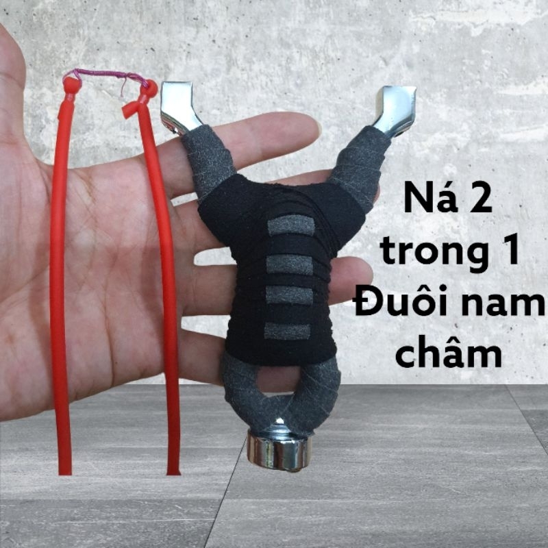 Ná cao su onehit đen + tặng 2 dây săn cá chim chuột