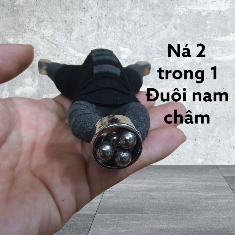Ná cao su onehit đen + tặng 2 dây săn cá chim chuột