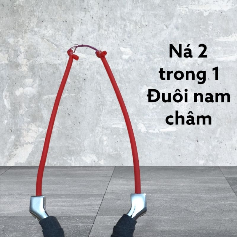 Ná cao su onehit đen + tặng 2 dây săn cá chim chuột