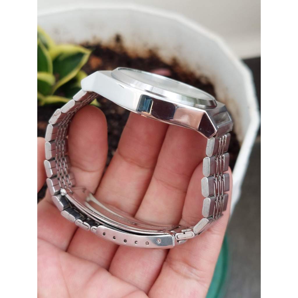 Đồng hồ nam Nixon mặt xanh dây thép chạy pin hàng Si