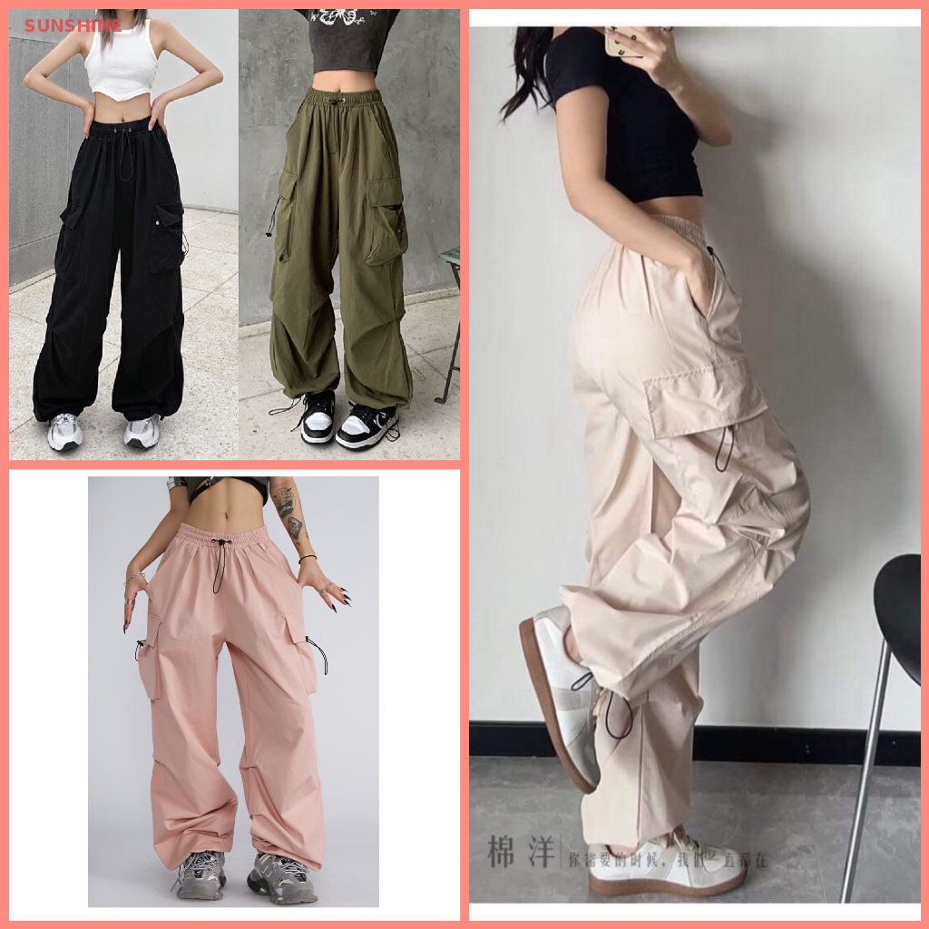 Quần thụng jogger vải thun túi hộp cá tính có 4 màu đa dạng form rộng style hàn quốc
