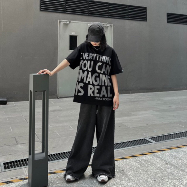 ÁO THUN UNISEX BASIC OVERSIZE PABLO 100% COTTON - MONIS CHÍNH HÃNG