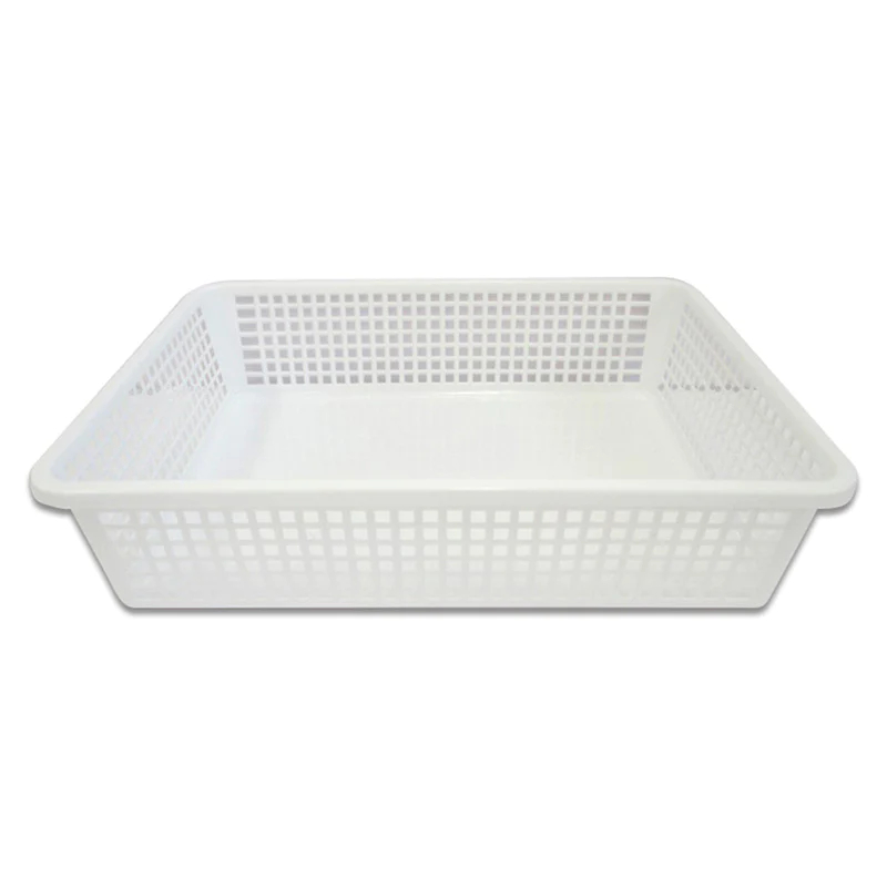 Daiso Rổ nhựa lưới size A4 màu trắng 25.7x35x8.5cm