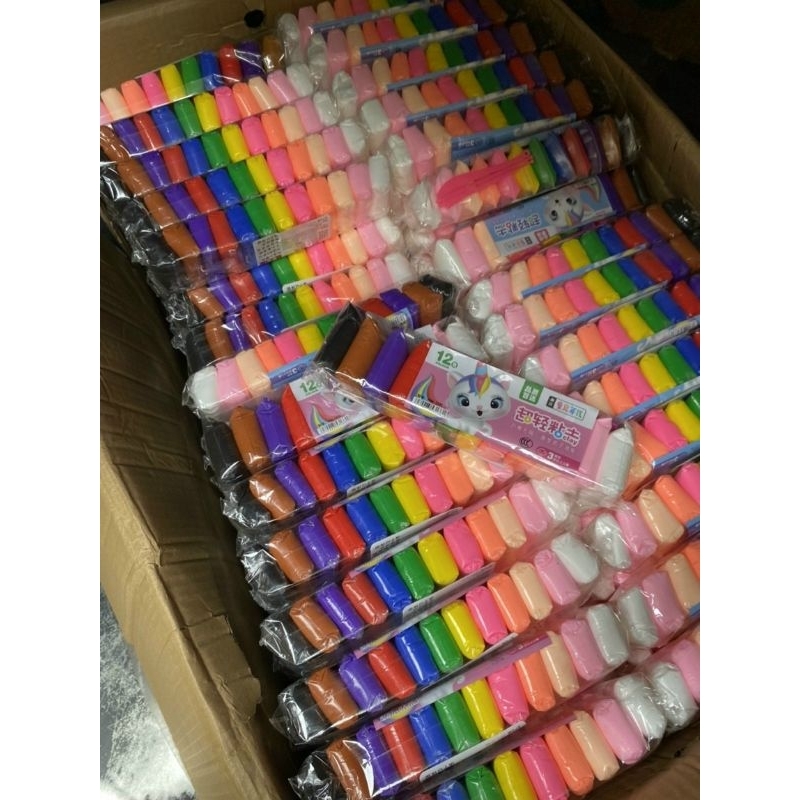 Đất nặn xốp, đất sét tự khô sét 12 màu