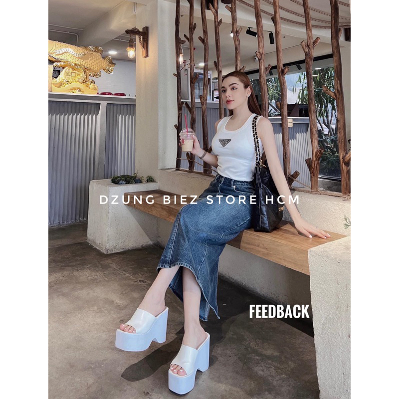 Dép quai ngang đế xuồng cao 12p siêu nhẹ