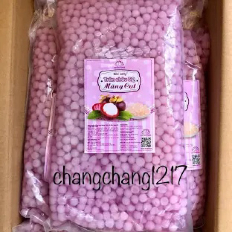 Trân châu 3Q giòn dai Mãng cầu và măng cụt hot tren