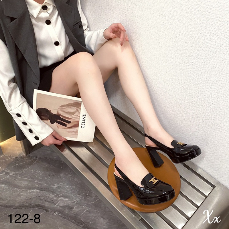 Sandal Khoá Celine Trắng Đen Be Full Size 34-39  -  By Anh Dinh Phuong