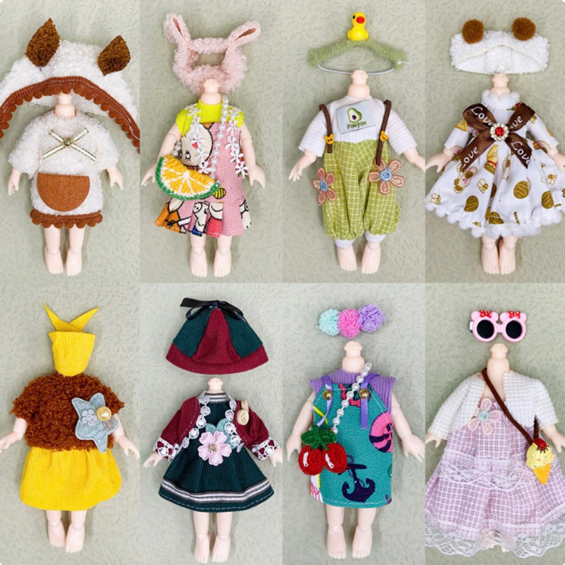 Búp bê 17cm BJD phụ kiện quần áo