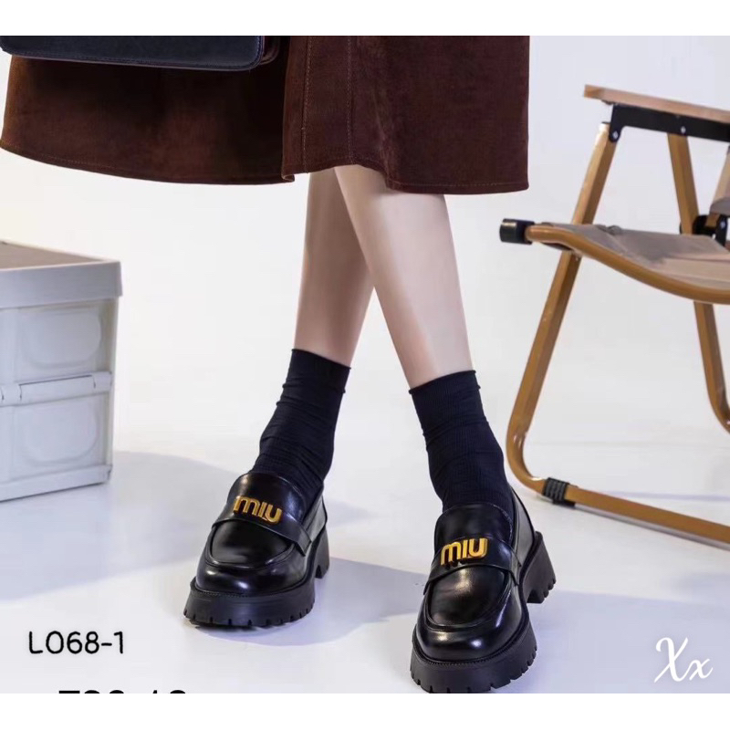 Giày Moca Miumiu Đen Bóng Full Size 35-39  -  By Anh Dinh Phuong