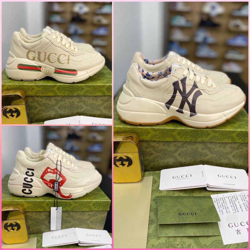Giày thể thao Chunky Guc.ci Rython, GC NY, Môi, Chữ GC Béo bản like.au chuẩn hàng trung đủ size nam nữ full phụ kiện | BigBuy360 - bigbuy360.vn