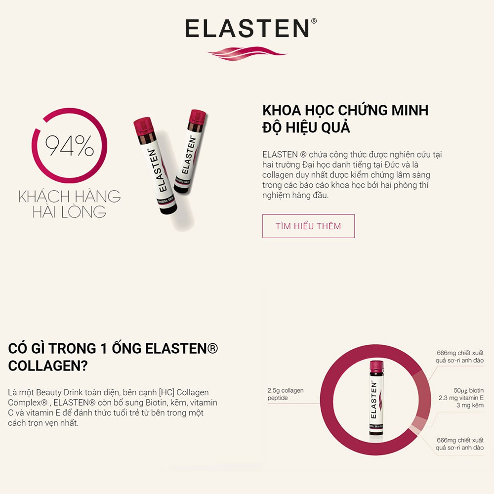 Collagen Elasten Giúp Da Căng Mịn Chống Lão Hóa Tóc Chắc Khỏe Collagen Số 1 Tại Đức 28 ống x 25ml #7