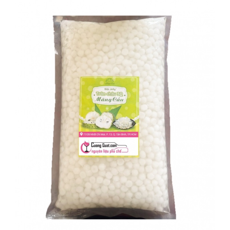 Trân châu 3Q giòn dai Mãng cầu và măng cụt hot tren