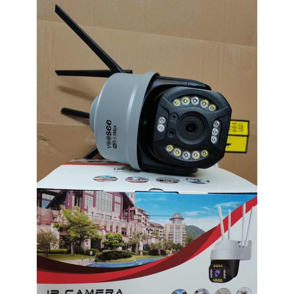Camera Yoosee 15led Xám 5MPX Xem đêm có màu - BẢO HÀNH 1 NĂM