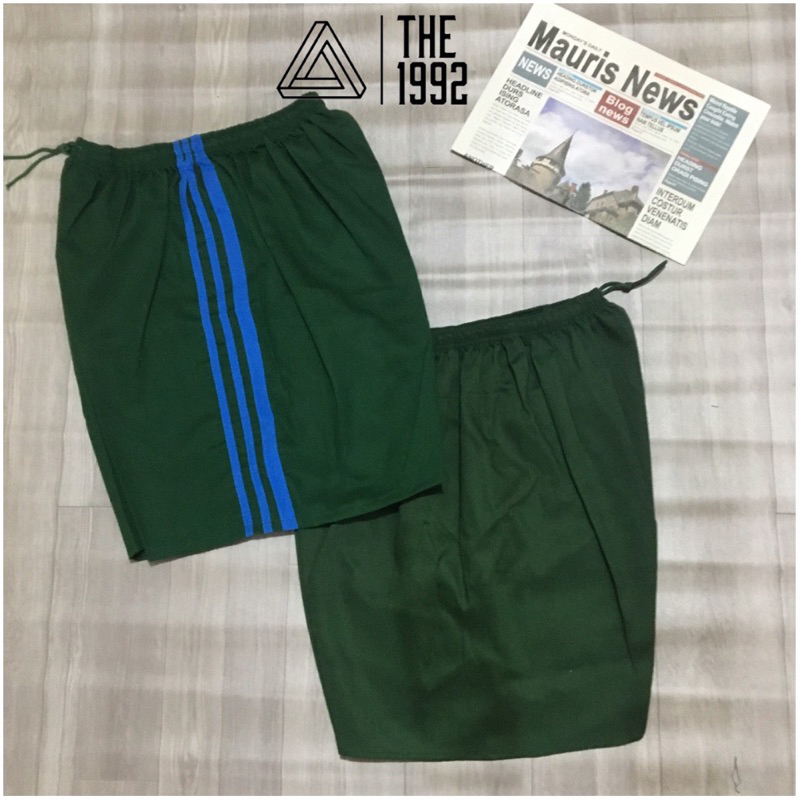 Quần Đùi Bộ Đôi Nam Màu Xanh Rêu Có Dây Rút Freesize Dưới 65kg