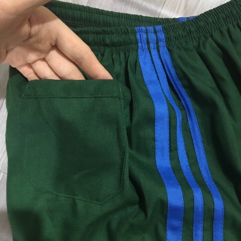 Quần Đùi Bộ Đôi Nam Màu Xanh Rêu Có Dây Rút Freesize Dưới 65kg