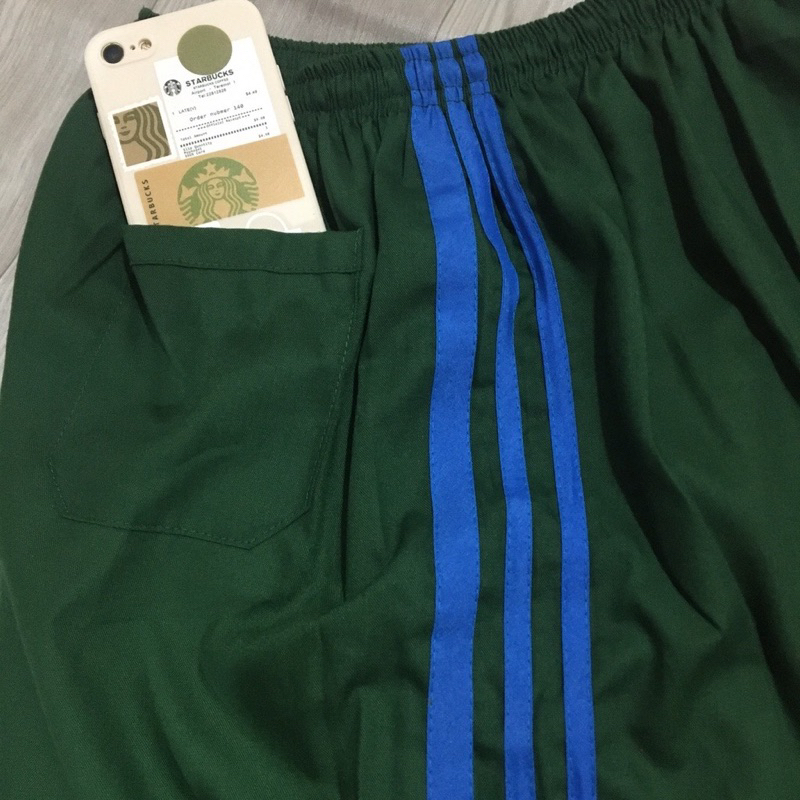 Quần Đùi Bộ Đôi Nam Màu Xanh Rêu Có Dây Rút Freesize Dưới 65kg