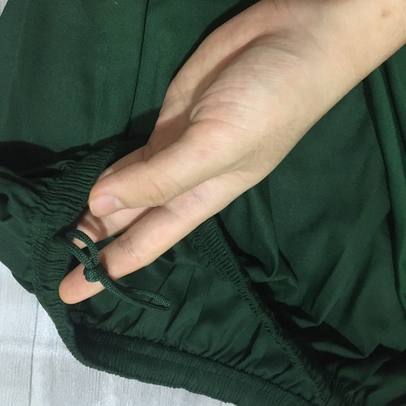 Quần Đùi Bộ Đôi Nam Màu Xanh Rêu Có Dây Rút Freesize Dưới 65kg