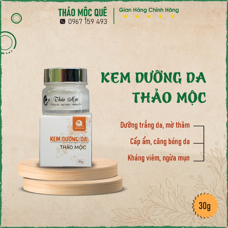 Kem dưỡng trắng da mặt thảo mộc thiên nhiên, dưỡng ẩm da mặt căng sáng, se khít lỗ chân lông cho chị em luôn tươi xinh