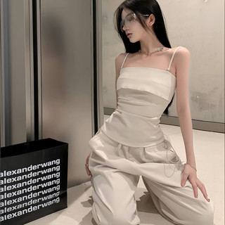 Áo hai dây nhún eo chất len tăm mềm co dãn
