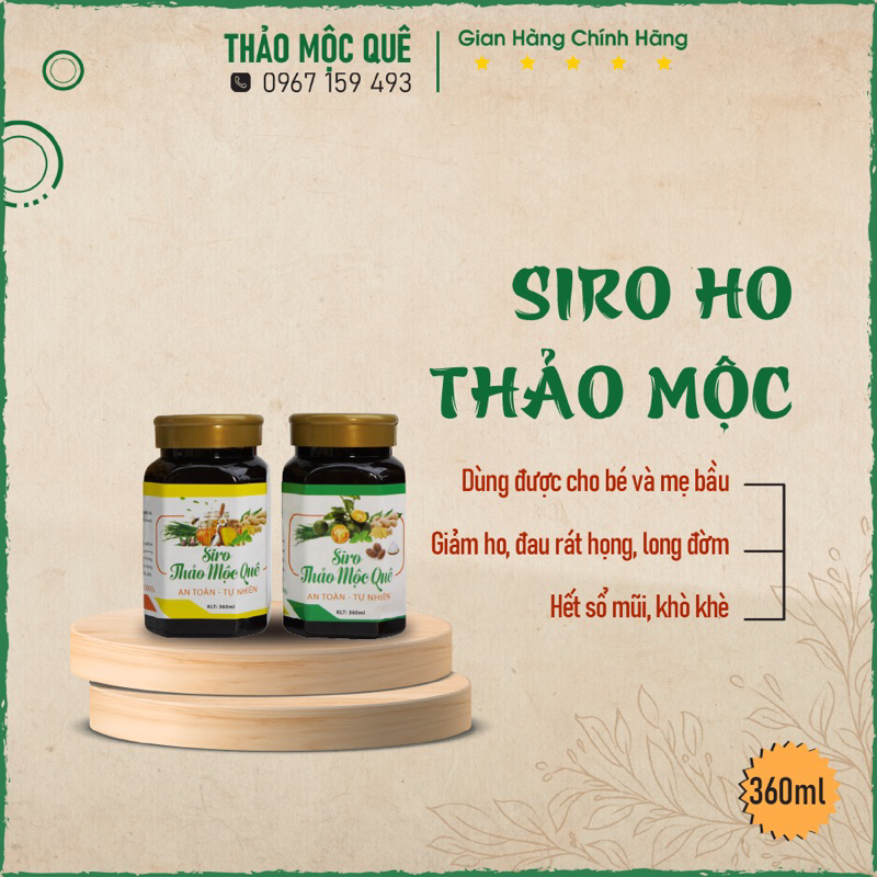 Siro ho thảo mộc thiên nhiên cho bé, sử dụng an toàn - Siro ngừa ho sổ mũi, đau rát họng, cảm cúm 360ml