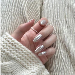Nailbox Tráng Gương Ánh Trai Phong Cách Old Money - Donut Nails