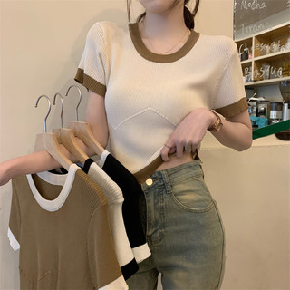 Áo thun croptop phối viền - Áo thun cao cấp - Phối viền hottrend 2023 - TNTT03