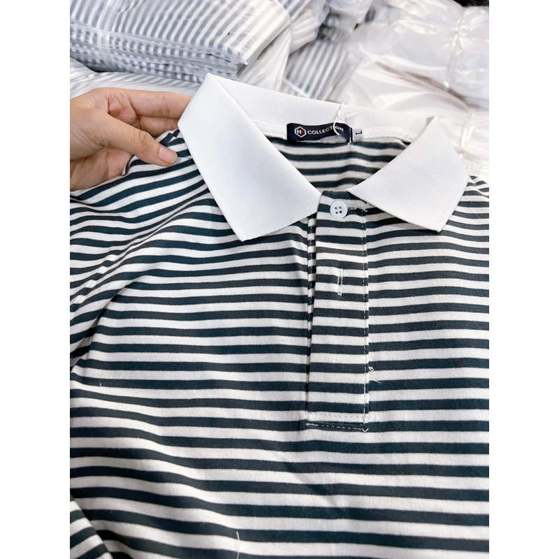 Áo polo nam cao cấp áo loang in hình LV áo thun nam vải cotton thoáng mát form chuẩn