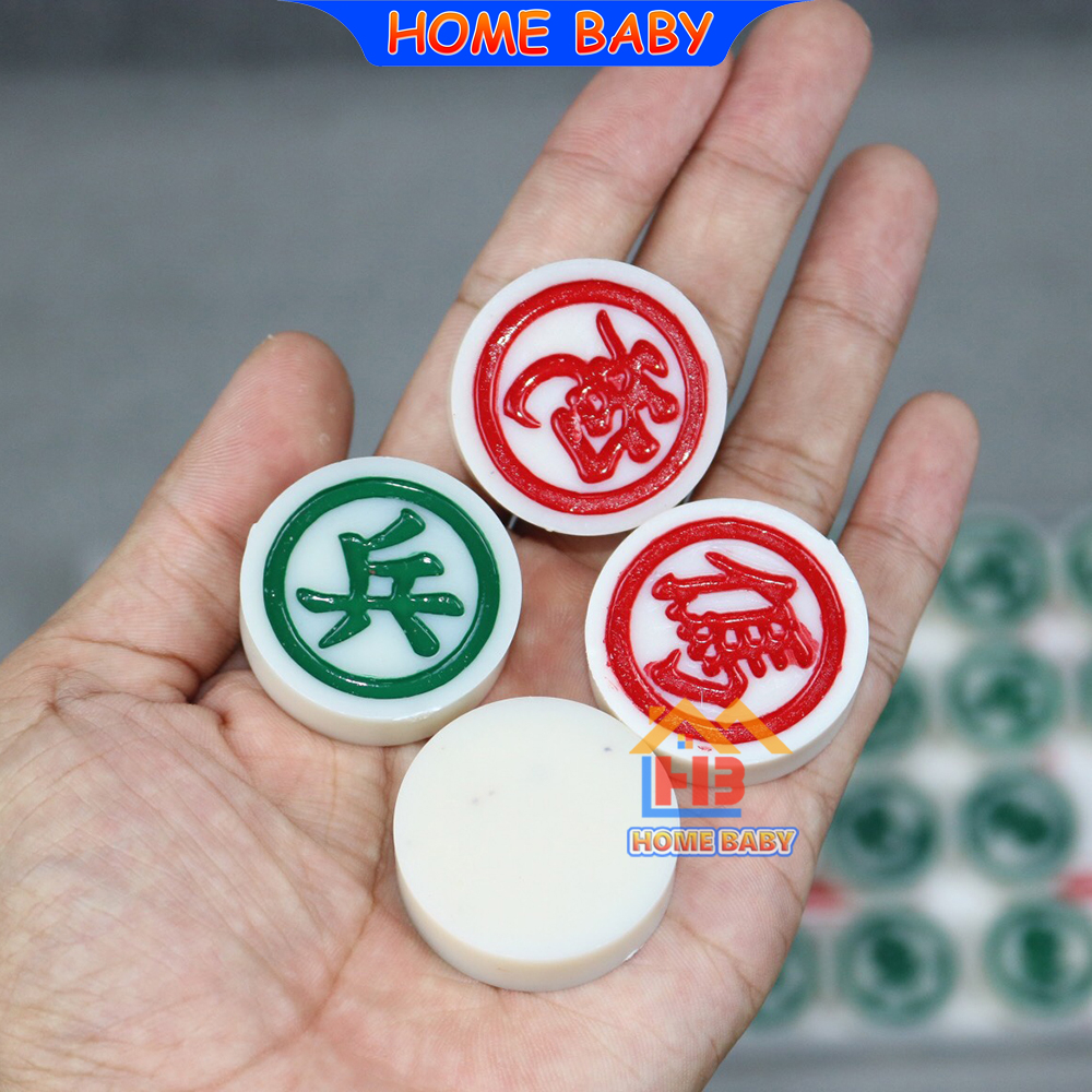 Cờ tướng ĐẶC RUỘT chất liệu nhựa Cao Cấp chịu được va đập mạnh, Bộ đồ chơi Boardgame sản xuất tại Việt Nam - HOME BABY