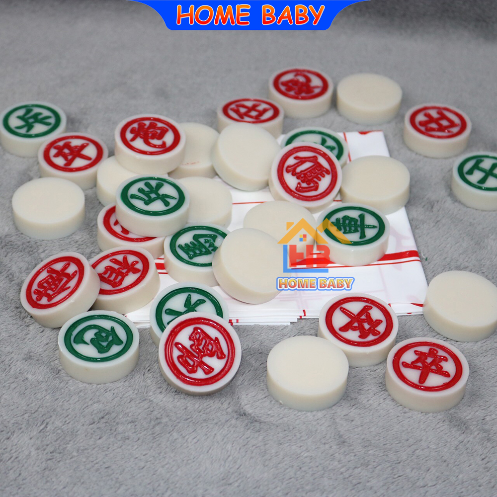 Cờ tướng ĐẶC RUỘT chất liệu nhựa Cao Cấp chịu được va đập mạnh, Bộ đồ chơi Boardgame sản xuất tại Việt Nam - HOME BABY