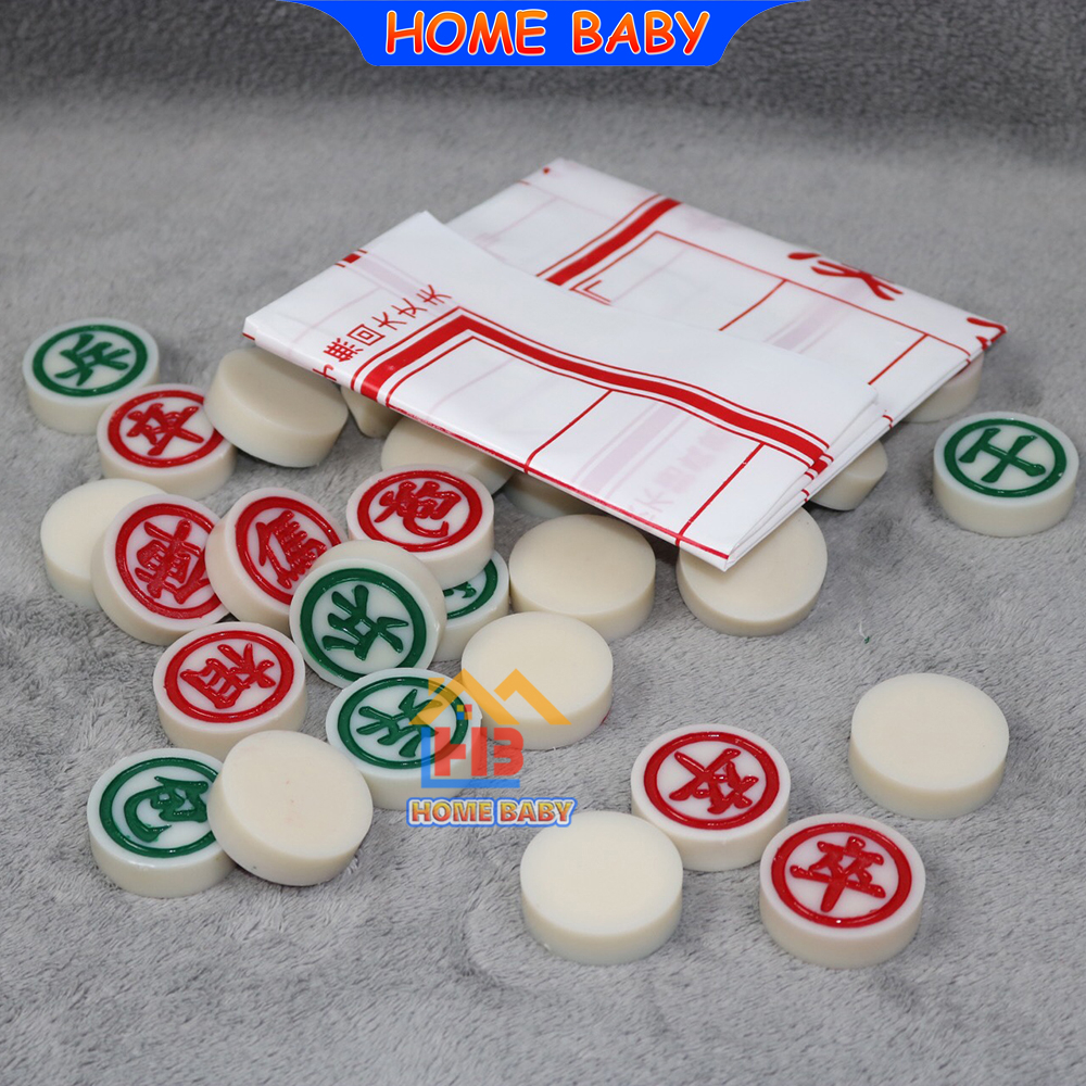 Cờ tướng ĐẶC RUỘT chất liệu nhựa Cao Cấp chịu được va đập mạnh, Bộ đồ chơi Boardgame sản xuất tại Việt Nam - HOME BABY