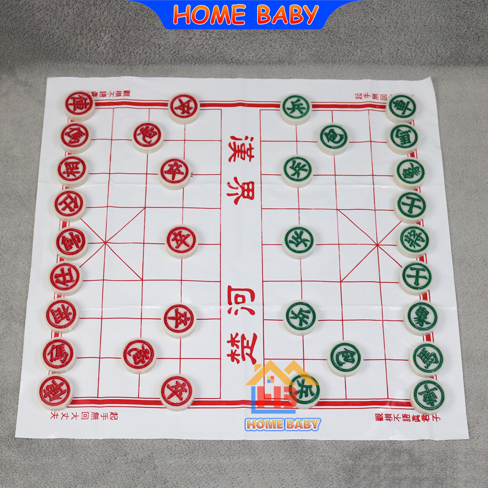 Cờ tướng ĐẶC RUỘT chất liệu nhựa Cao Cấp chịu được va đập mạnh, Bộ đồ chơi Boardgame sản xuất tại Việt Nam - HOME BABY