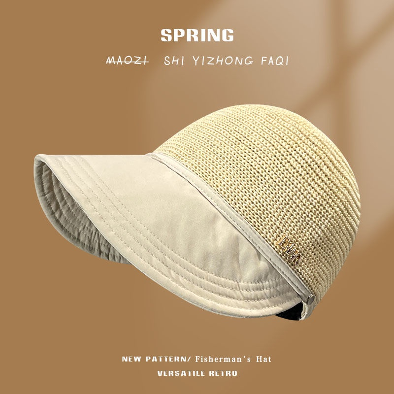 Mũ Vành Chống Nắng Chống Tia UV - In Chữ Đính Đá Thoáng Khí Thời Trang Mùa Hè Cho Nữ