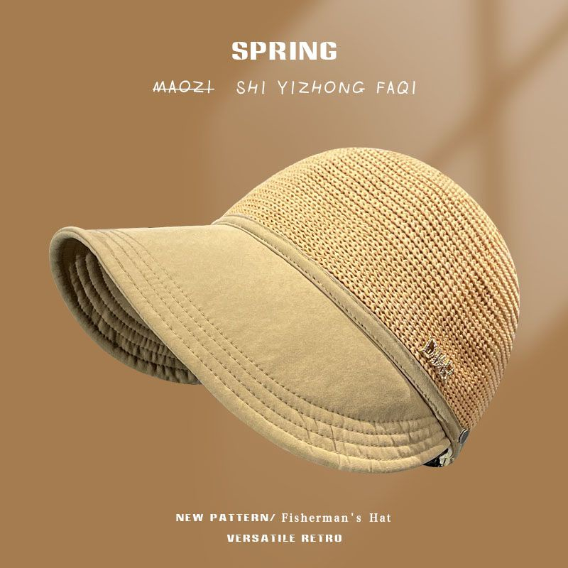 Mũ Vành Chống Nắng Chống Tia UV - In Chữ Đính Đá Thoáng Khí Thời Trang Mùa Hè Cho Nữ