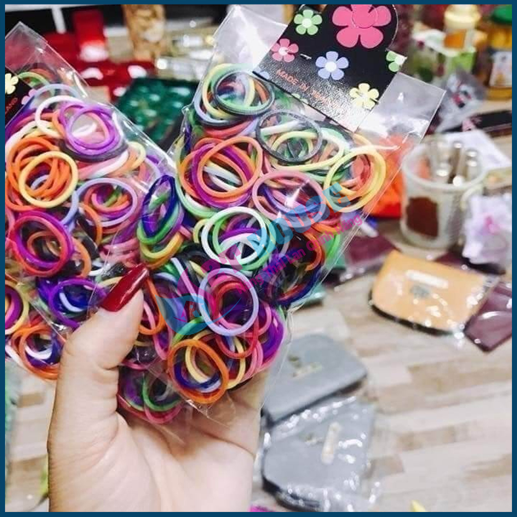 Thun cột tóc đủ màu cute cho bé/mẹ siêu đàn hồi Thái Lan bịch 30g dây 2T House Shop Hàng Thái Lan Nội Địa Chính Hãng