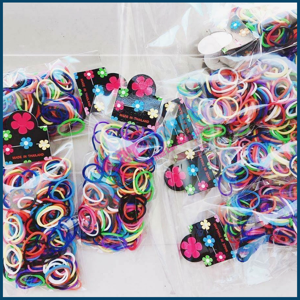 Thun cột tóc đủ màu cute cho bé/mẹ siêu đàn hồi Thái Lan bịch 30g dây 2T House Shop Hàng Thái Lan Nội Địa Chính Hãng