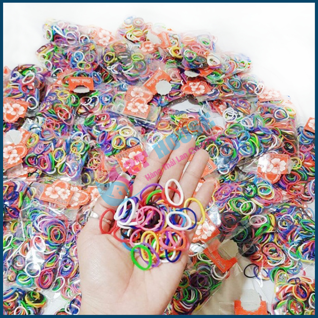 Thun cột tóc đủ màu cute cho bé/mẹ siêu đàn hồi Thái Lan bịch 30g dây 2T House Shop Hàng Thái Lan Nội Địa Chính Hãng