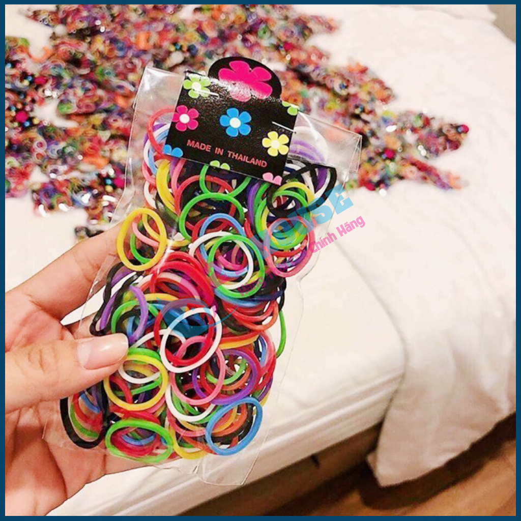Thun cột tóc đủ màu cute cho bé/mẹ siêu đàn hồi Thái Lan bịch 30g dây 2T House Shop Hàng Thái Lan Nội Địa Chính Hãng