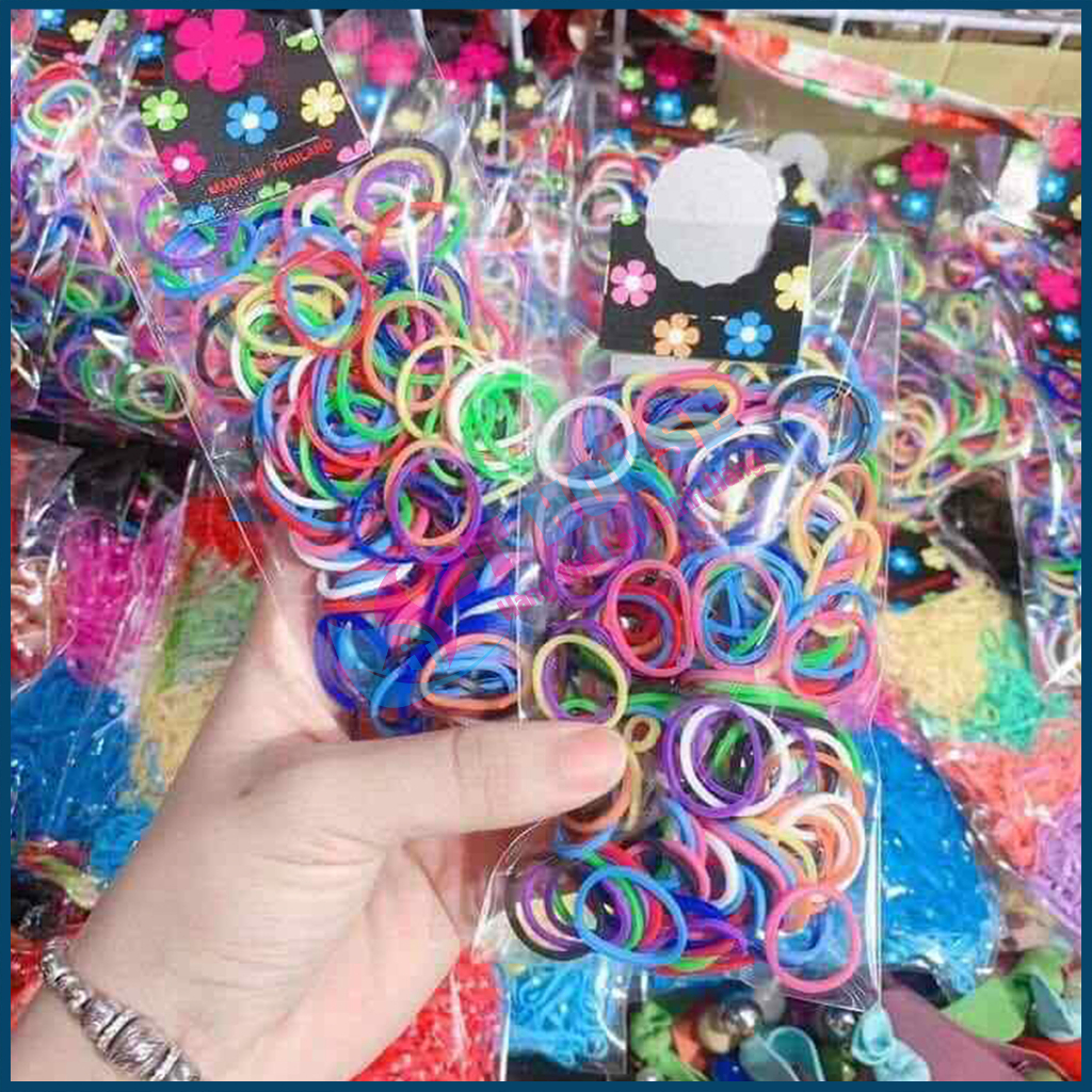Thun cột tóc đủ màu cute cho bé/mẹ siêu đàn hồi Thái Lan bịch 30g dây 2T House Shop Hàng Thái Lan Nội Địa Chính Hãng