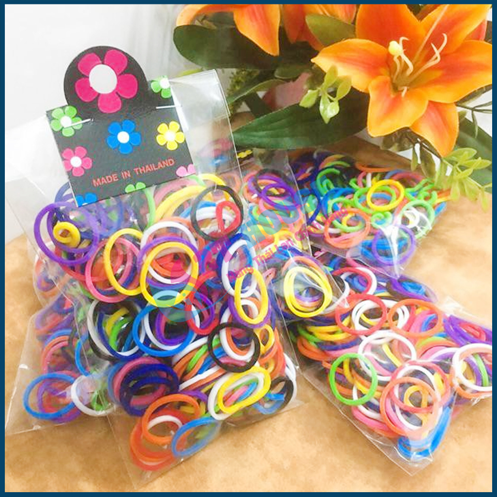 Thun cột tóc đủ màu cute cho bé/mẹ siêu đàn hồi Thái Lan bịch 30g dây 2T House Shop Hàng Thái Lan Nội Địa Chính Hãng