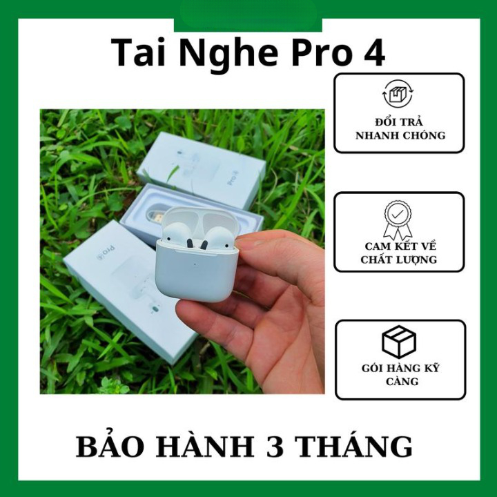 Tai Nghe Bluetooth 5.0 Không Dây Pro 4 Tws Tích Hợp Mic Cho IPhone Xiaomi.phukiendt.official