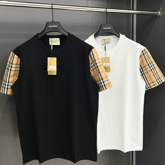 Áo Phông Trơn Tay Kẻ Vàng BBR cho Nam Nữ, Áo Thun Tay Lỡ Logo In Chìm Chất Cotton Dày Dặn Form rộng Unisex chát đẹp