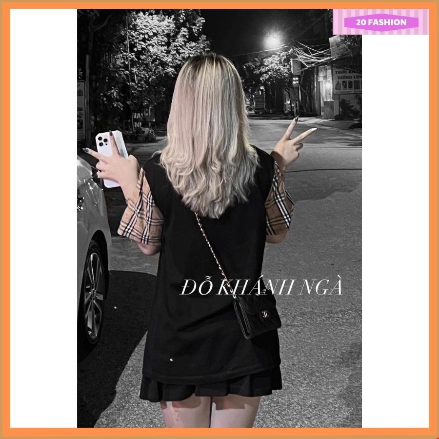 Áo Phông Trơn Tay Kẻ Vàng BBR cho Nam Nữ, Áo Thun Tay Lỡ Logo In Chìm Chất Cotton Dày Dặn Form rộng Unisex chát đẹp