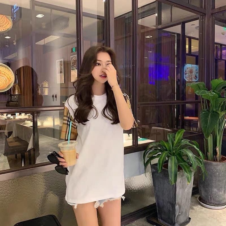 Áo Phông Trơn Tay Kẻ Vàng BBR cho Nam Nữ, Áo Thun Tay Lỡ Logo In Chìm Chất Cotton Dày Dặn Form rộng Unisex chát đẹp