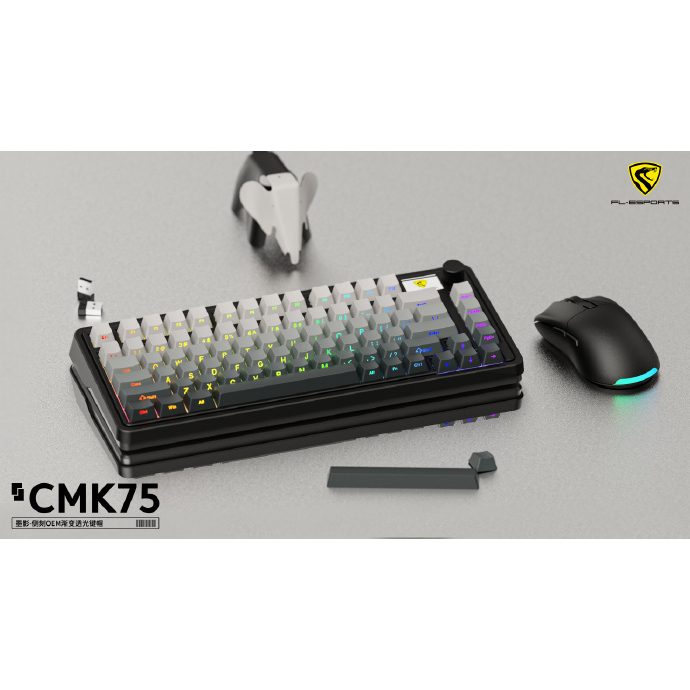 Bàn phím cơ FL-Esports CMK75 Màn TFT - Mạch xuôi - 3 Mode
