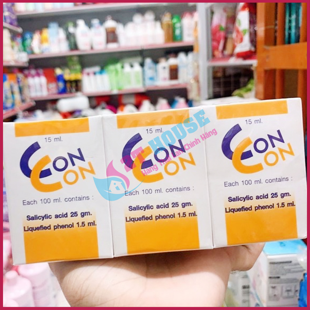 Dầu bôi giảm mụn cóc/mụn nước/sùi mào gà Con Con Thái Lan chai 15ml 2T House Shop Hàng Thái Lan Nội Địa Chính Hãng